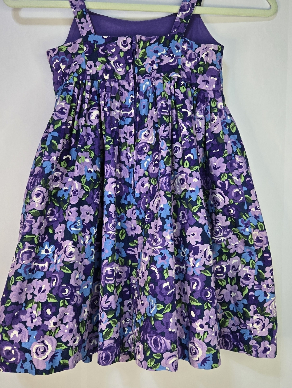 PLACE Girls Size 5 Purple Floral Sundress with Bow Detail & Zipper Back - Picture 6 of 8